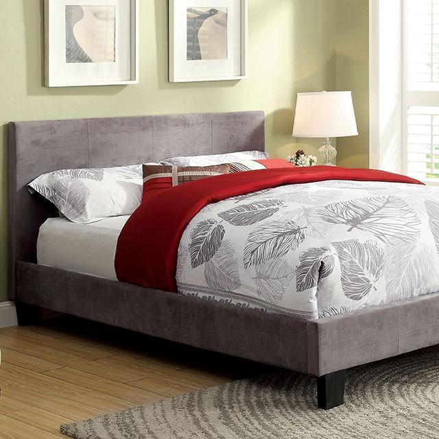 Cama Winn Park Espresso, Terciopelo y Blanco