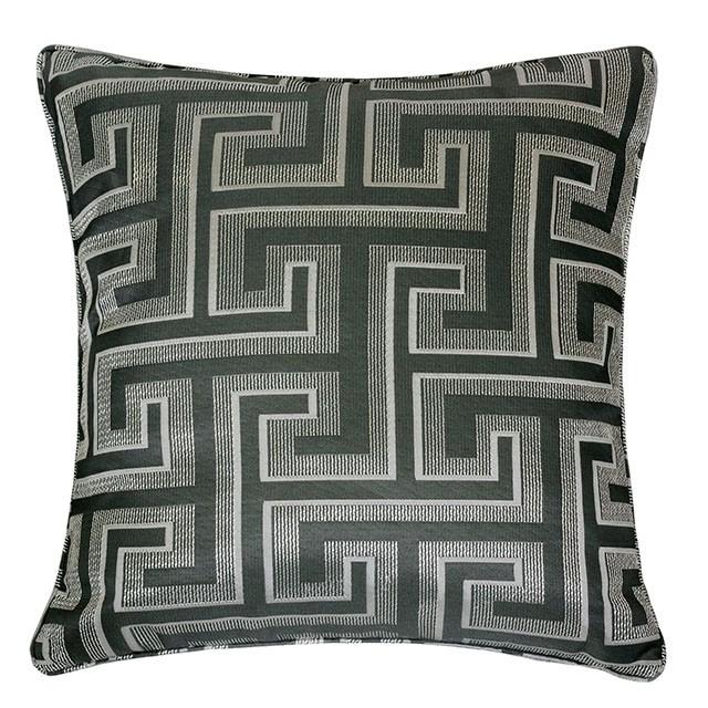وسادة Macie Silver مقاس 20 بوصة × 20 بوصة، فضية