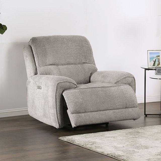 Sillón reclinable eléctrico MORCOTE, gris claro