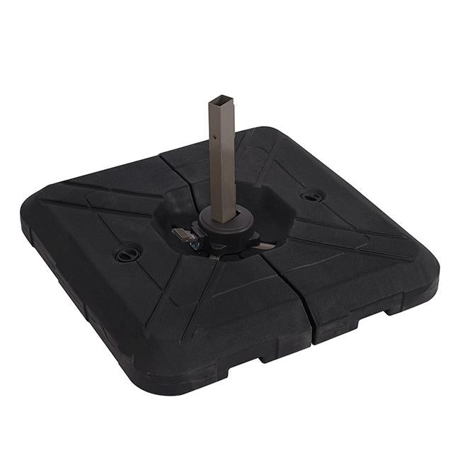 Sombrilla redonda Nuti de 10 pies con luz LED y base grande de 37"