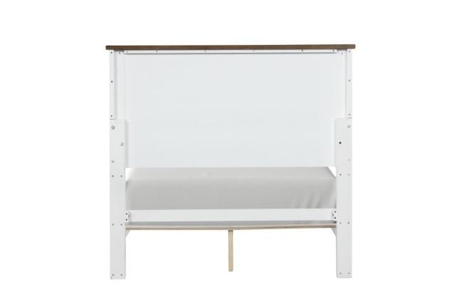 Pinetop Juego de dormitorio doble de 4 y 5 piezas blanco y azul