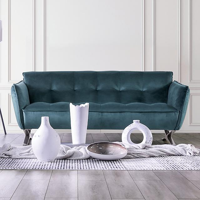 Sofá Civellutino Azul Turquesa