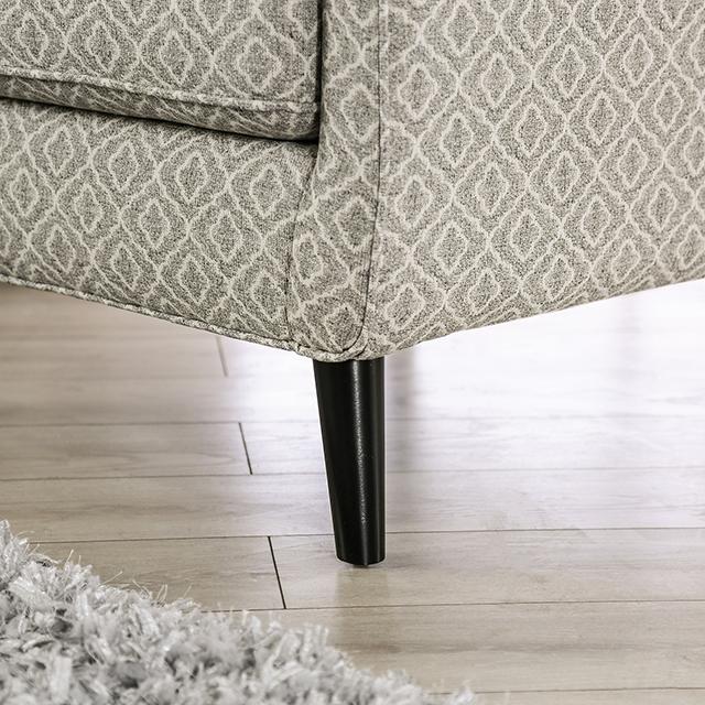 Sillón decorativo STEPHNEY, gris/dorado