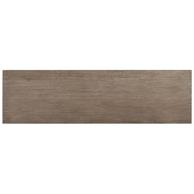 Juego de mesa de altura de mostrador de 3 piezas CAERLEON, gris cepillado con alambre