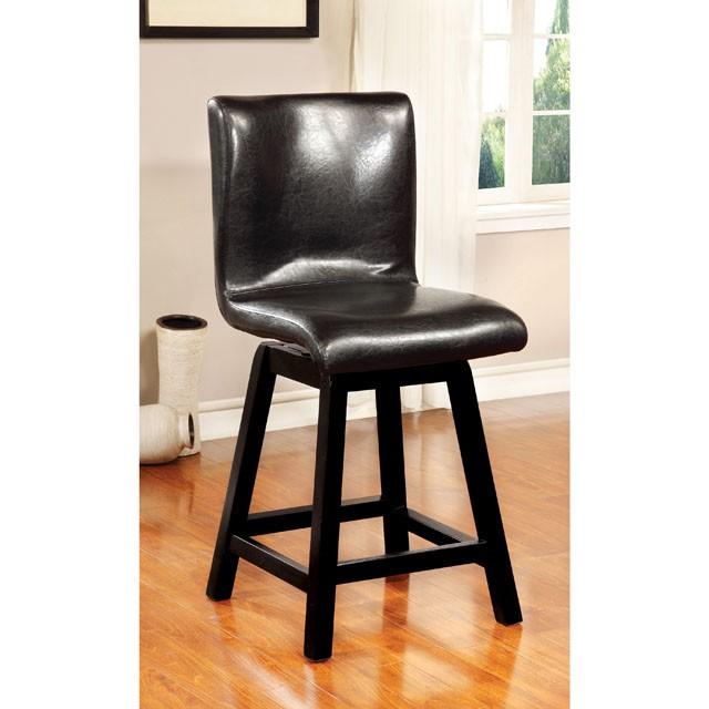 Silla alta de mostrador HURLEY negra (2/CTN)