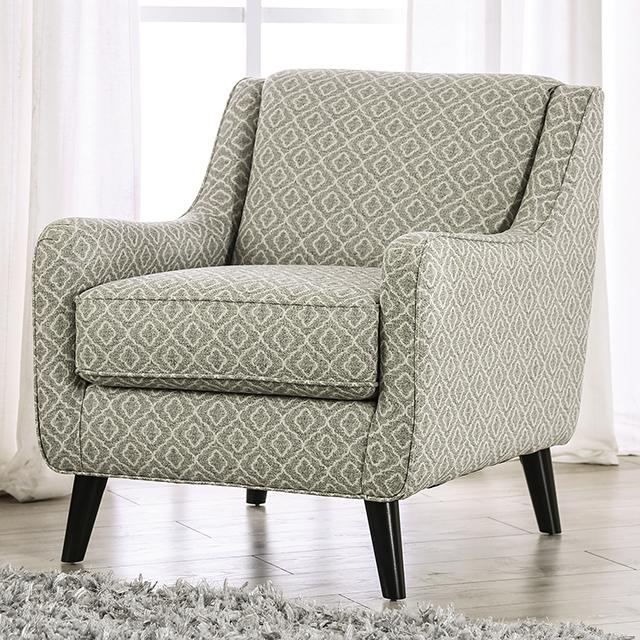 Sillón decorativo STEPHNEY, gris/dorado