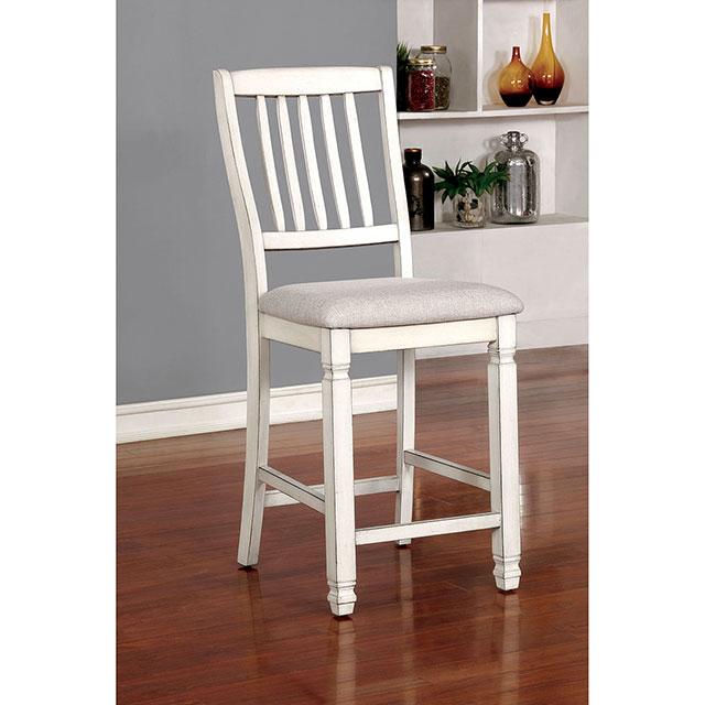 Silla Kaliyah Antik Blanco Altura de Mostrador (2/CTN)