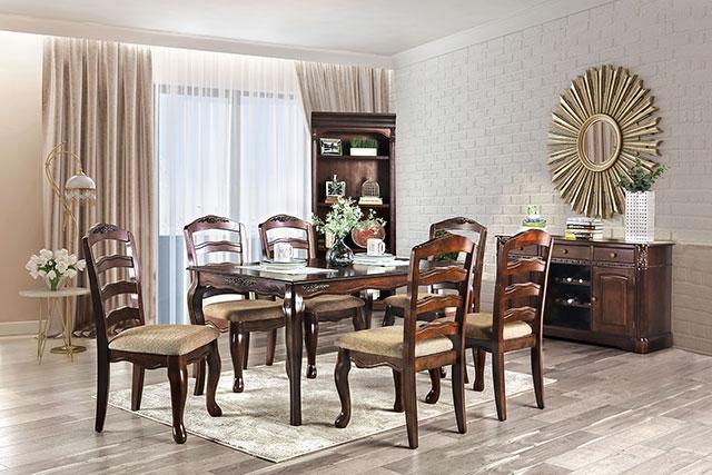 Mesa de comedor Townsville de nogal oscuro de 60"