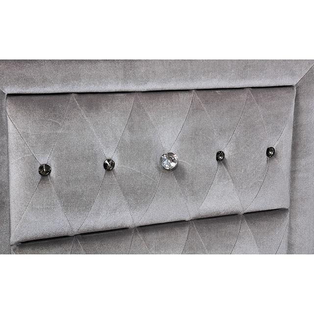 Mesa de noche Alzir gris