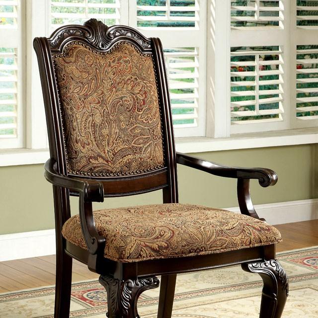 BELLAGIO Sillón con brazo, tela de cerezo/estampado marrón (2/caja)