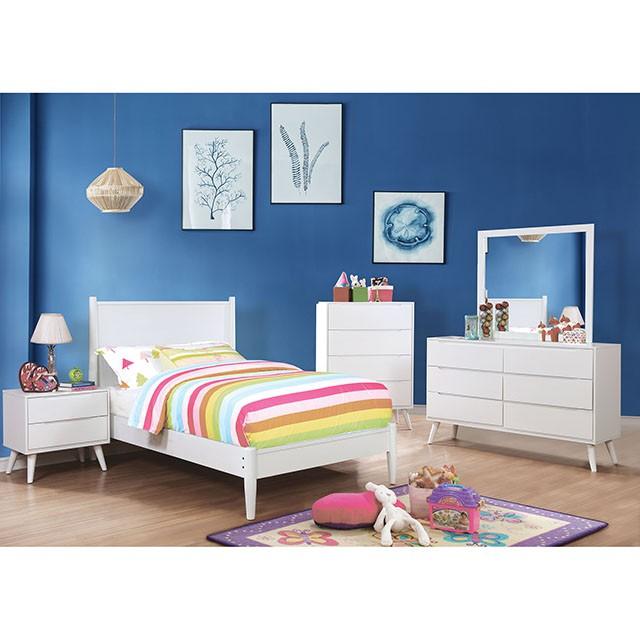 Cama LENNART II Blanca y Negra Cal.King, E.King, Full, Queen, Twin