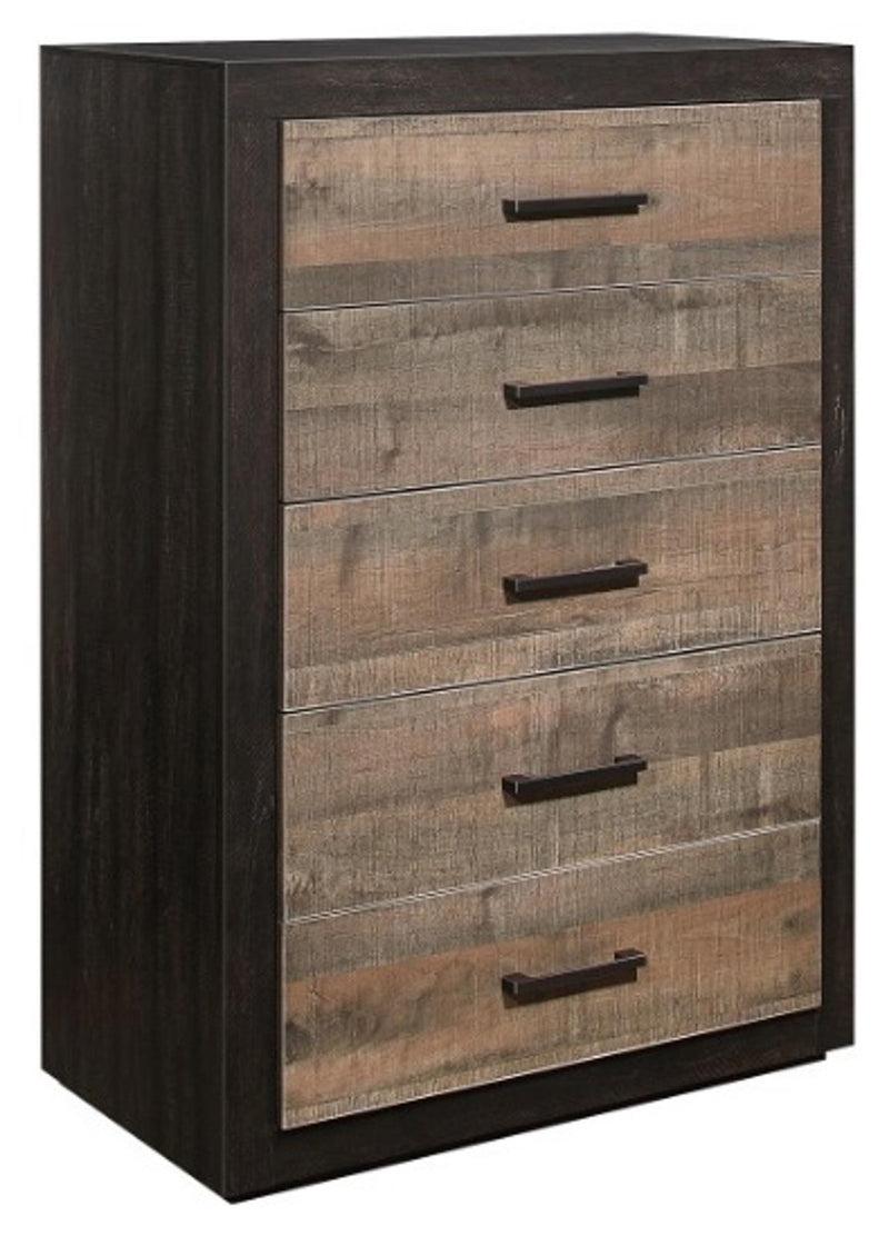 Cajonera ingleteada en caoba Rustin y ébano oscuro 1762-9