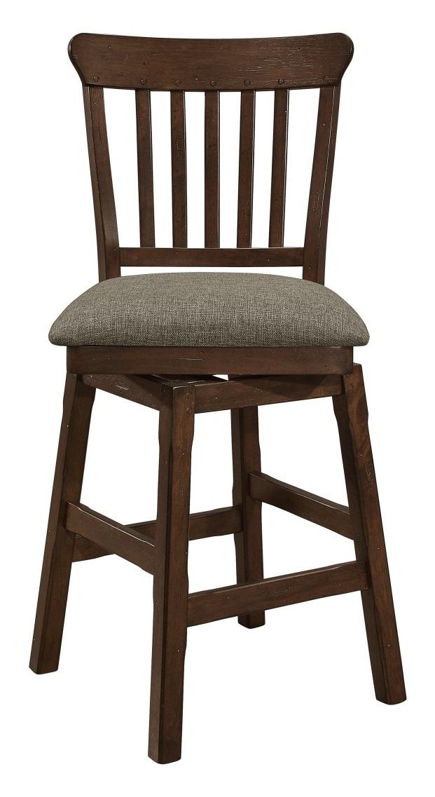 Silla giratoria de altura de mostrador Schleiger en marrón oscuro (juego de 2)