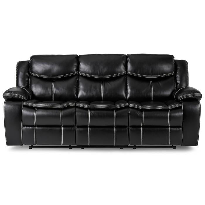 Sofá reclinable doble Bastrop en negro 8230BLK-3