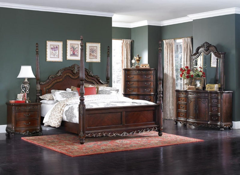 Cama Queen Deryn Park de cerezo 2243-1