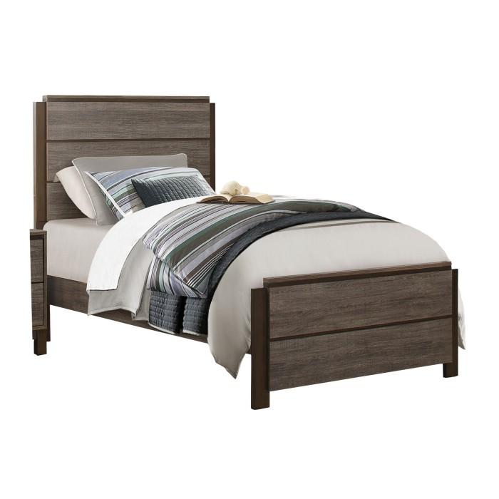 Cama individual Vestavia en gris 1936T-1
