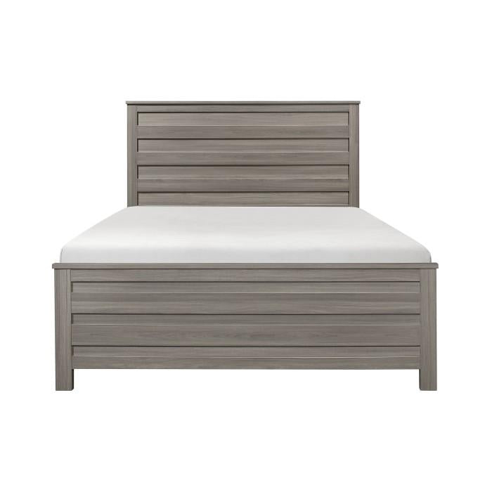 Cama Waldorf Queen con paneles en gris oscuro 1902-1