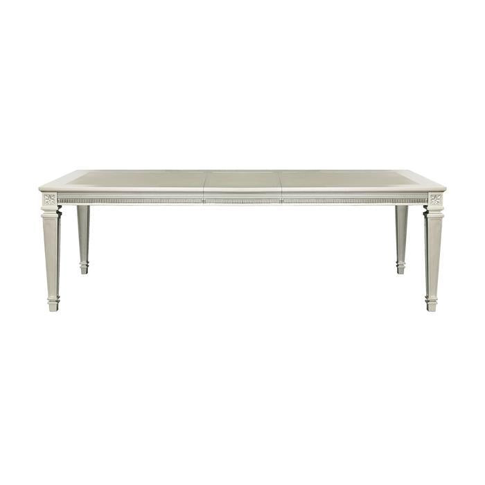 Mesa de comedor rectangular Bevelle en plateado 1958-96