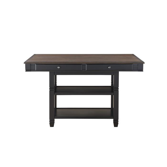 Mesa de altura de mostrador Baywater en natural y negro 5705BK-36