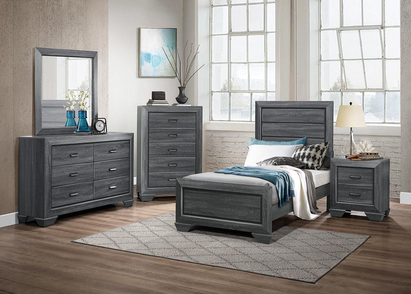 Cama individual Beechnut en gris 1904TGY-1