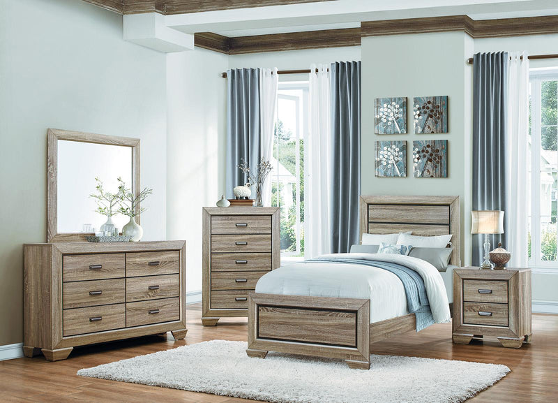 Cama matrimonial Beechnut en color natural 1904F-1