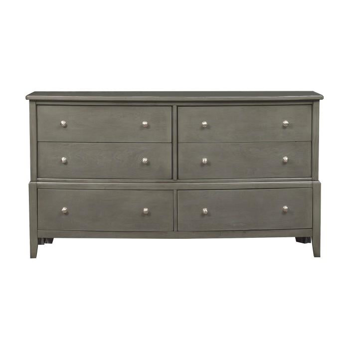 Cómoda de 6 cajones Cotterill en gris 1730GY-5