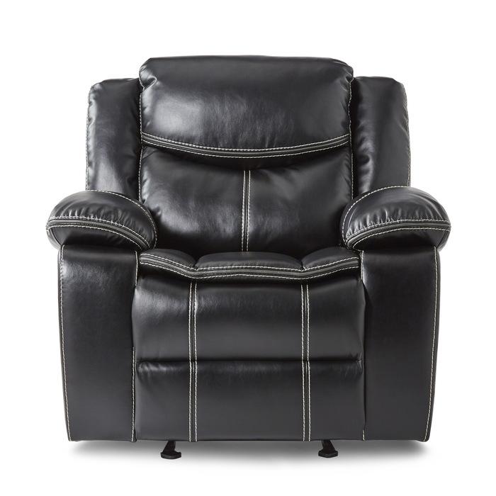 Sillón reclinable Bastrop Glider en negro 8230BLK-1