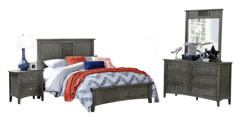 Cama con panel completo Garcia en gris 2046F-1