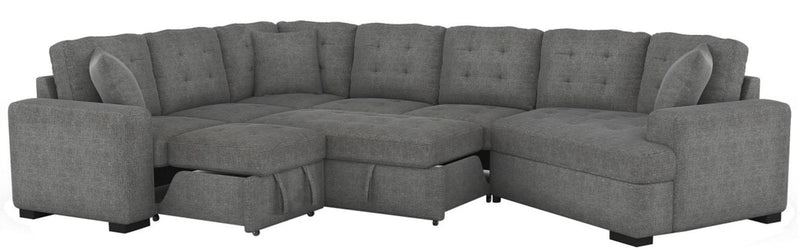 Sofá de dos plazas sin brazos Logansport con cama extraíble en gris 9401GRY-2A