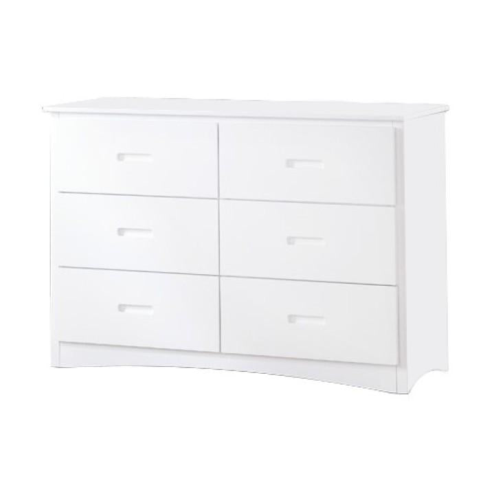 Cómoda Galen de 6 cajones en blanco B2053W-5