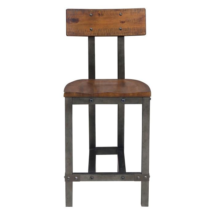 Silla de altura de mostrador Holverson en marrón rústico (juego de 2)