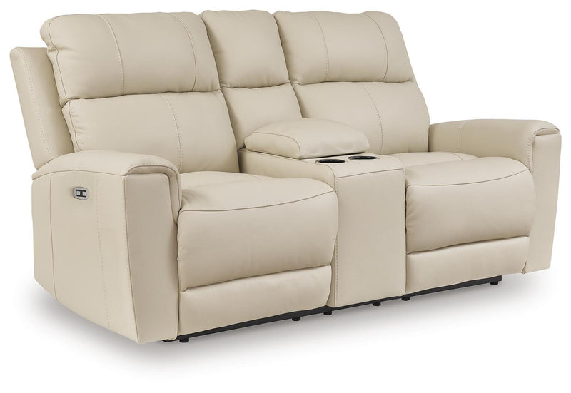 Sofá biplaza reclinable eléctrico Dahlmoore con consola