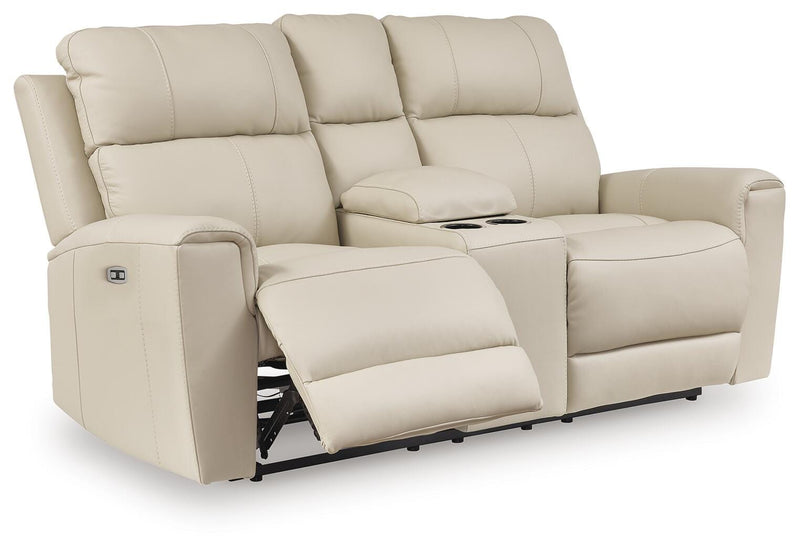 Sofá biplaza reclinable eléctrico Dahlmoore con consola