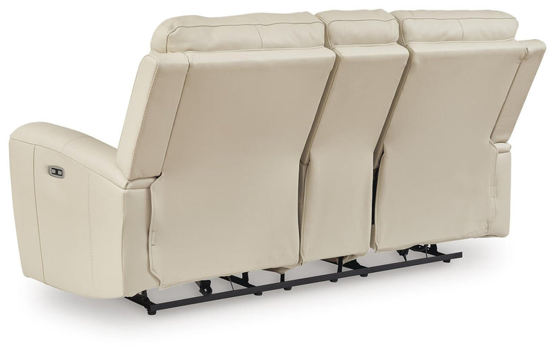 Sofá biplaza reclinable eléctrico Dahlmoore con consola