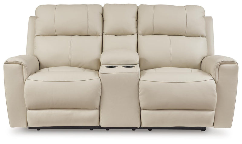 Sofá biplaza reclinable eléctrico Dahlmoore con consola