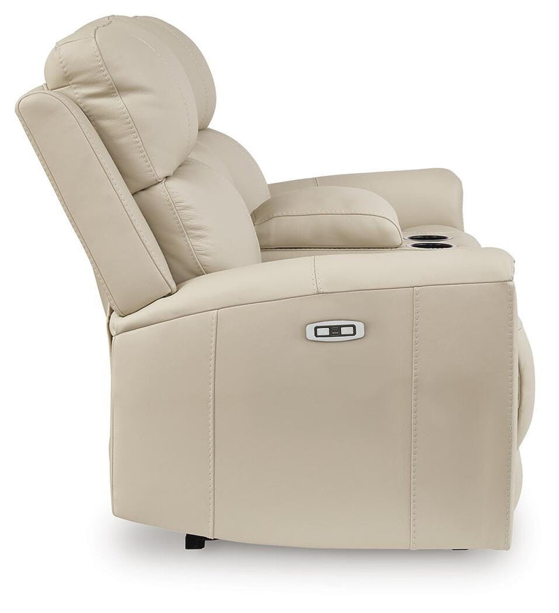 Sofá biplaza reclinable eléctrico Dahlmoore con consola