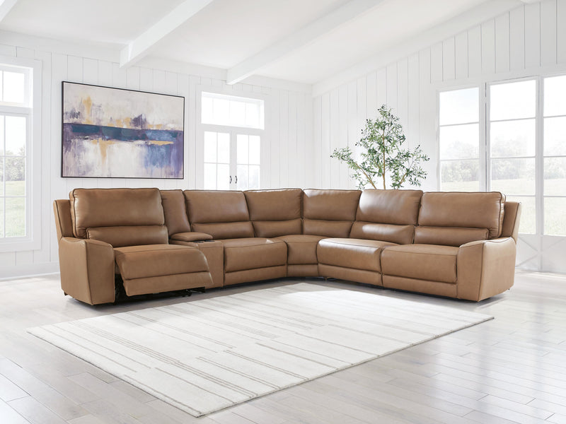 Seccional reclinable DeepWakes con consola de almacenamiento
