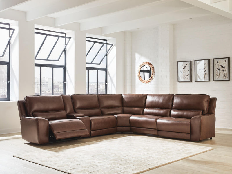 Seccional reclinable DeepWakes con consola de almacenamiento
