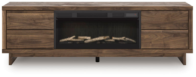 Mueble para TV Zadilyn de 72" con chimenea eléctrica