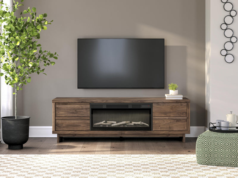 Mueble para TV Zadilyn de 72" con chimenea eléctrica
