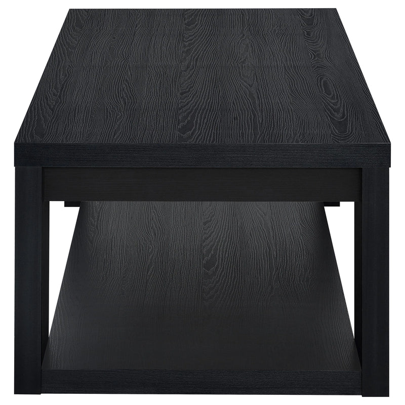Pavone Open-Shelf Coffee and End Table Set - Black 2-Piece Set