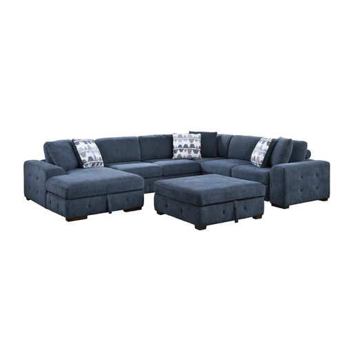 Raife 5-piece Sectional With Left Chaise And Storage Ottoman