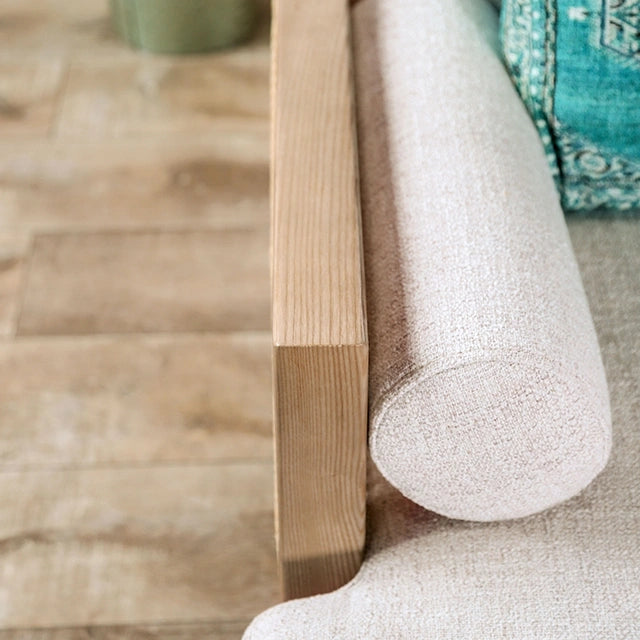 Silla AALESUND, Beige/Roble Claro Natural y Marrón