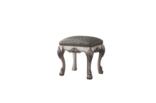 Dresden Vintage Bone White & PU Vanity Stool