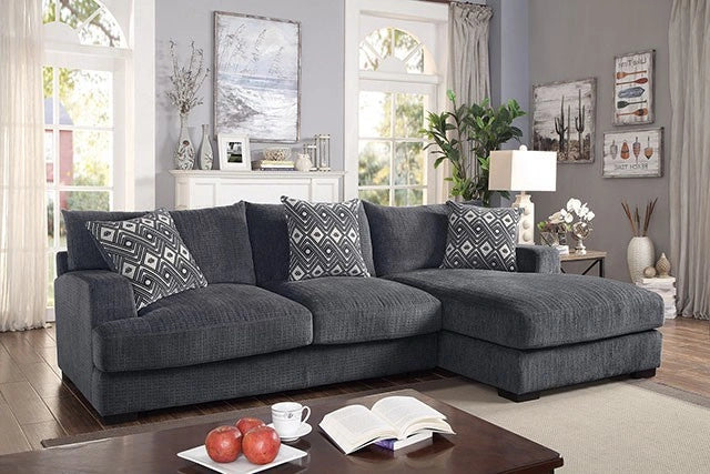 Seccional en L Kaylee con chaise a la derecha