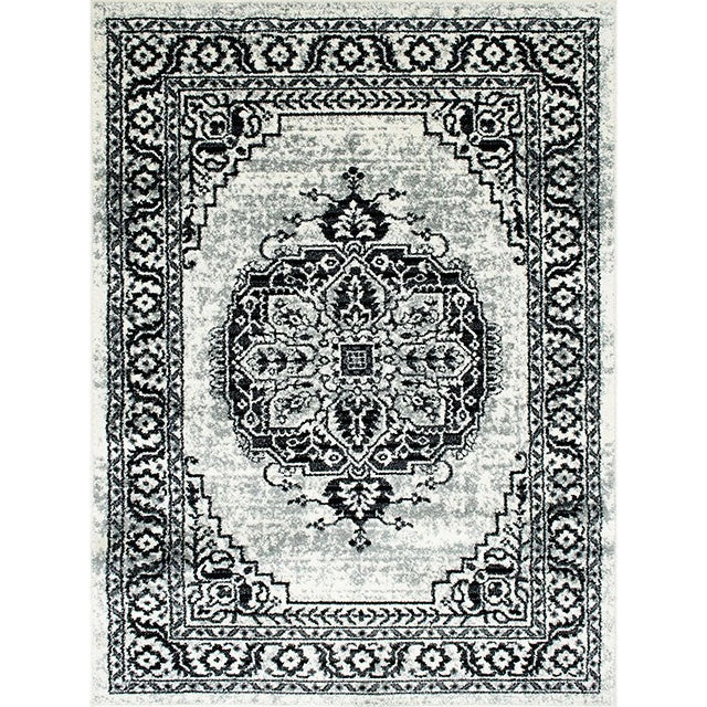 سجادة منطقة سيرينج رمادي/أسود 5' × 7'