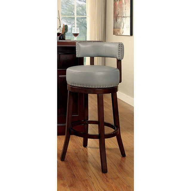 Taburete de bar SHIRLEY roble oscuro/gris 74 cm