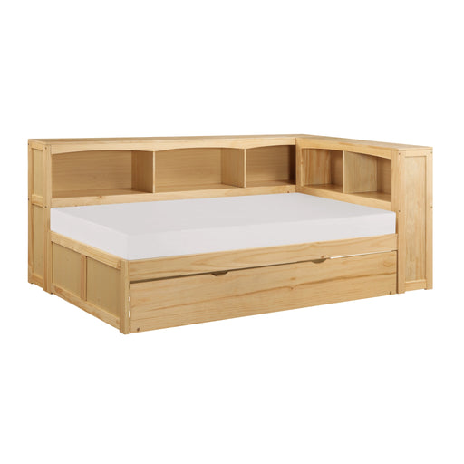 Cama de Plataforma Esquinera Bartly Twin Bookcase con Nido Twin