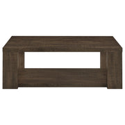 Pavone Open-Shelf Coffee and End Table Set - Dark Rustic Mango 3-Piece Set