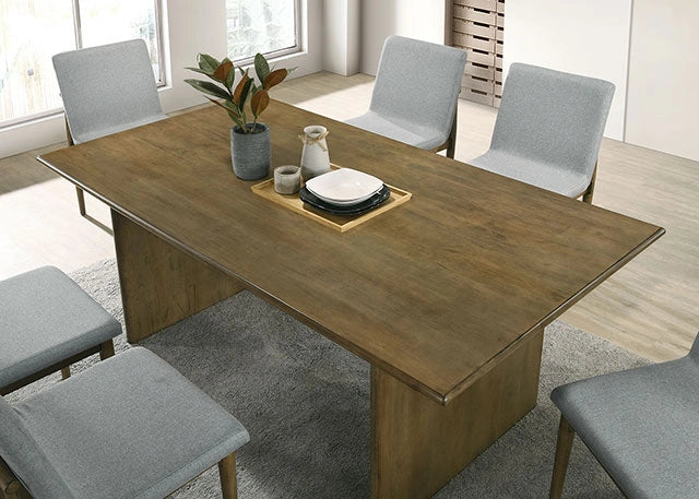Mesa de comedor ST GALLEN, Tono natural/Gris claro
